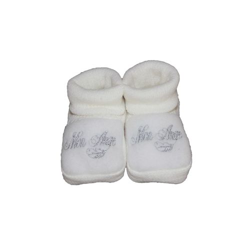 Chaussons Bébé "Mon Ange" Blanc Les Chatounets