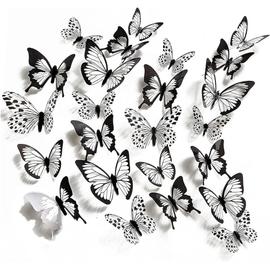 12 pièces Sticker mural miroir papillon 3D, Sticker mural papillons  amovible DIY mur Art fête de mariage décor maison décorations, Mode en  ligne