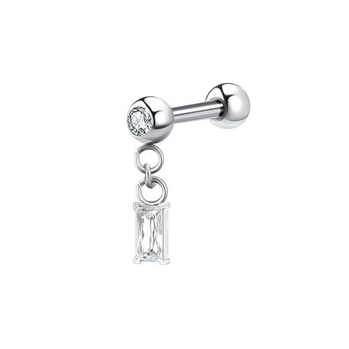 3pcs Boucles D'oreilles Pendantes En Zircon Avec Pendentif Love-9#-1,2*6*4