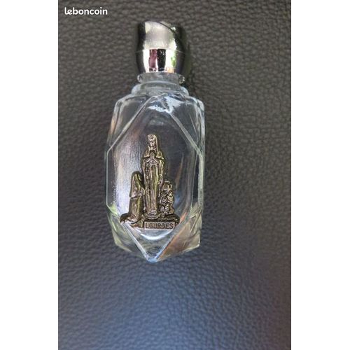 Flacon Vide Notre Dame De Lourdes En Étain