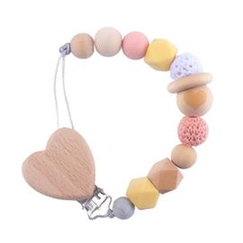 Attache-Tétine Pour Bébé De Qualité Supérieure - Silicone Et Bois, Sûre, Facile À Nettoyer, Design Élégant, Empêche La Perte, 30 X 2 X 1 Cm
