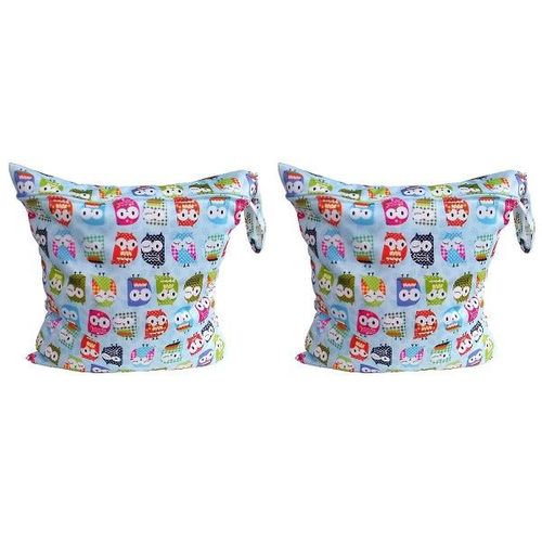 Sac À Langer En Tissu Avec Fermeture Éclair Et Motifs De Hiboux Colorés - Imperméable, Portable, Lavable, Durable, Idéal Pour Les Parents En Déplacement