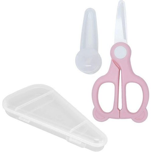 Ciseaux En Céramique Pour Bébés Et Tout-Petits ¿ Coupe-Aliments Sûr, Léger, Facile À Nettoyer Et Portable Avec Boîte De Rangement