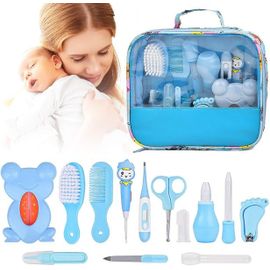 Trousse De Toilette Et De Premiers Secours Complète Pour Bébé Avec 14 Accessoires Essentiels Pour L'hygiène Et La Santé
