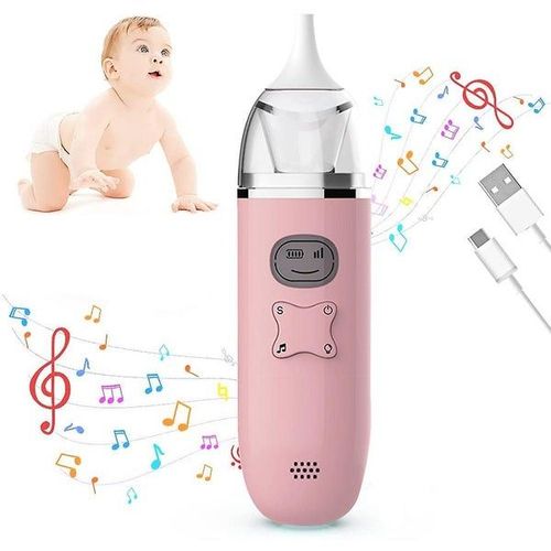 Mouche-Bébé Électrique Avec Aspiration À Trois Vitesses, Buses En Silicone, Affichage Led Et Fonction Musicale