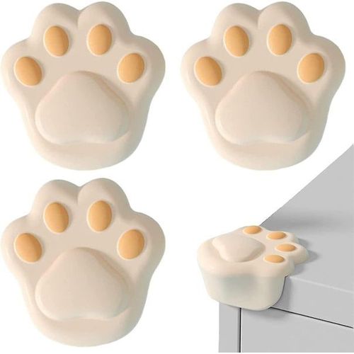 Protections D'angle En Silicone Souple Pour Meubles, En Forme De Patte De Chat, Pour La Sécurité Des Enfants