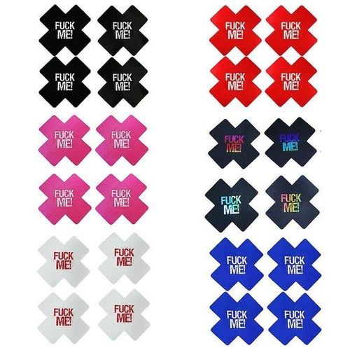 Cache-Tétons Croisés En Satin - 12 Paires, 8 Cm, Plusieurs Couleurs, Cache-Tétons Autocollants Pour Robes Dos Nu Et Tenues Transparentes
