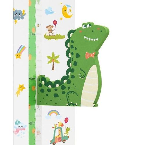 Toise En Pvc Pour Enfants De 65 À 185 Cm ¿ Dinosaure Avec N?ud Papillon Rouge, Capitaine Baleine, Licorne Étoilée ¿ Décoration Durable Pour Mesurer La Croissance