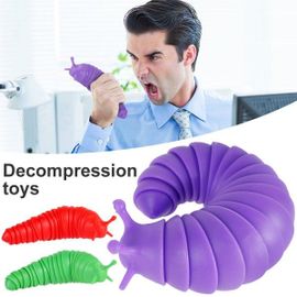 Jouet Anti-Stress En Plastique Pp Durable - Imprimé En 3d, Léger, Outil Sensoriel Pour Les 3 Ans Et Plus, Vert, Rouge, Violet