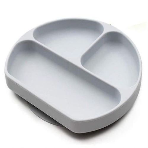 Assiette À Ventouse En Silicone De Qualité Alimentaire Pour Bébés Autonomes - Sans Gâchis, Sans Bpa, Facile À Nettoyer, Compatible Avec Les Plateaux De Chaise Haute