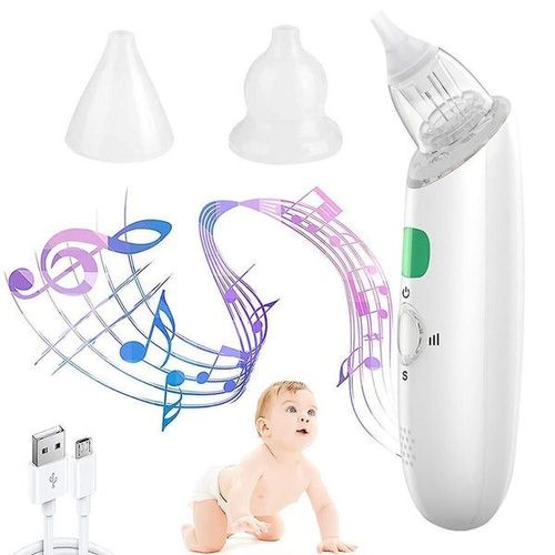 Mouche-Bébé Électrique Avec Embout En Silicone Souple, Portable, Silencieux, Facile À Nettoyer, Veilleuse Et Fonction Musicale.