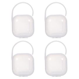 Porte-Tétines En Polypropylène Durable De Qualité Alimentaire ¿ Idéal Pour Les Voyages, Protection Intégrale, Compatible Avec La Plupart Des Tétines ¿ Lot De 4