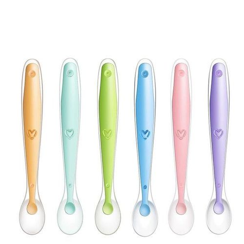 Cuillères En Silicone De Haute Qualité Pour Bébé - Sûres, Respectueuses Des Gencives, Design Peu Profond, Faciles À Utiliser Pour Les Parents, Coffret Cadeau Idéal Pour Bébé