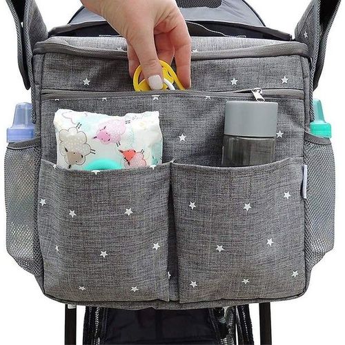 Grand Sac De Rangement Isotherme Pour Biberons, Couches Et Collations - Organiseur De Poussette Résistant À L'eau Avec Sangle Réglable