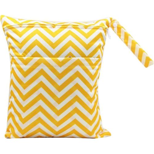 Sac À Langer Imperméable - Lavable, Réutilisable, Multifonctionnel, Portable Avec Double Fermeture Éclair Et Grande Capacité Pour Les Articles Humides Et Secs
