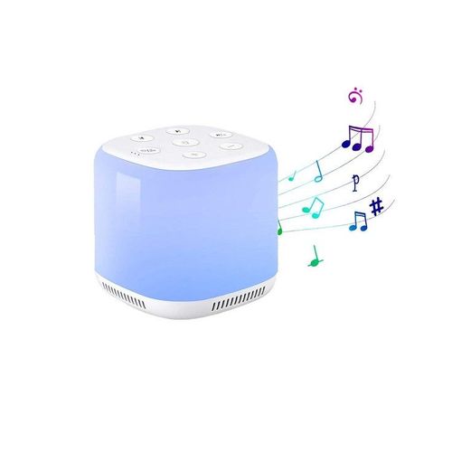 Machine À Bruit Blanc Avec 34 Sons Et Veilleuse Colorée - Portable, Rechargeable, Minuterie, Fonction Mémoire