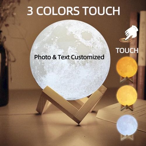 Lampe Lunaire Personnalisée Avec Impression 3d, Texte Photo Personnalisé, Veilleuse, Rechargeable Par Usb, Anniversaire, Fête Des Mères, Cadeau Lunaire De Saint-Valentin-8cm-3 Colors