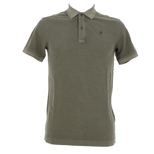 Polo Manches Courtes G Star Dunda Overdyed Slim Polo Ss Kaki S