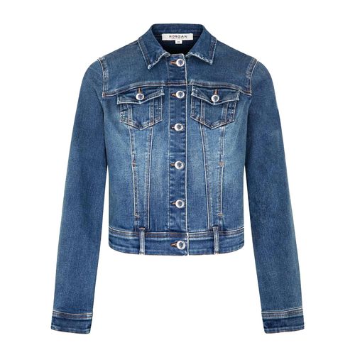 Vestes Demie Saison Morgan Vpomi Veste Jean Stone Bleu Indigo 42