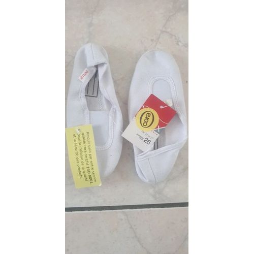 Chaussons Gymnastique Blancs Taille 26 Neuf