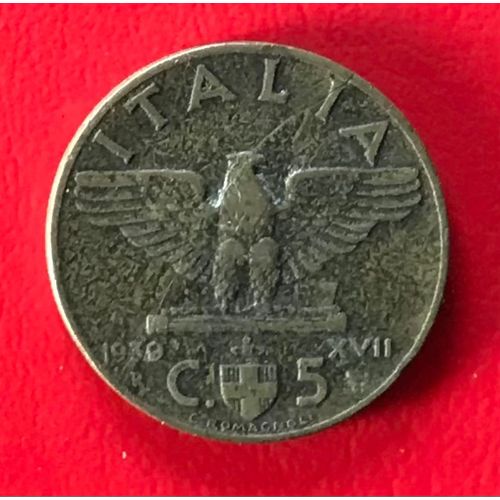 5 Centesimi - Victor Emmanuel I I I - 1939 - Italie