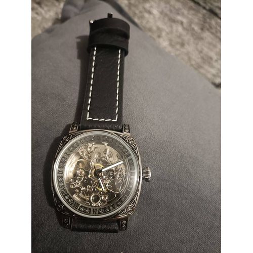 Montre Automatique Rectangulaire Squelette