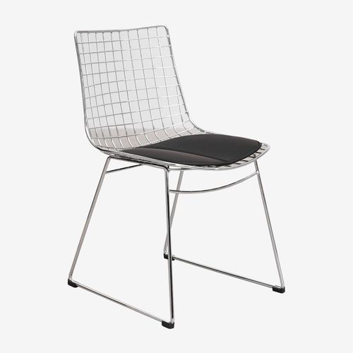 Pack De 4 Chaises De Salle À Manger En Acier Renee Chromé