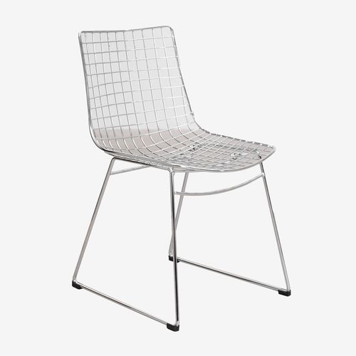 Pack De 4 Chaises De Salle À Manger En Acier Renee Chromé