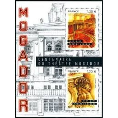 Architecture : Centenaire Du Théâtre Mogador : Salle Du Théâtre Et Moulure En Or Feuillet 5313 Année 2019 N° 5313 5314 Yvert Et Tellier Luxe