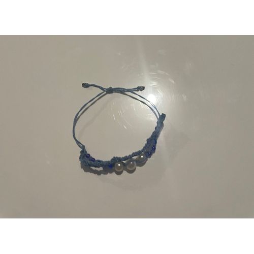 Bracelet Micro-Macramé Blue
