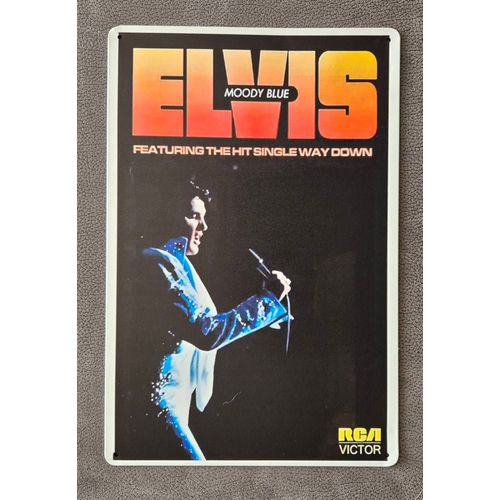 Plaque métallique décorative Elvis Presley "Moody Blue"