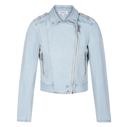 Vestes Demie Saison Morgan Vammy Jean Bleached Bleu Ciel 42