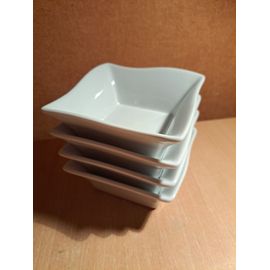 Lot De 4 Raviers Neufs En Céramique Blanche