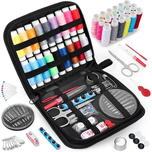 Set De Couture Premium Aiguilles, Ciseaux, Fil Coloré Parfait Pour Débutants Et Pros !