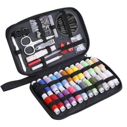 Coffret Couture Compact Fil, Aiguilles, Ciseaux & Plus Parfait Pour Retouches Rapides