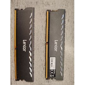 Lexar THOR RAM DDR4 16Go Kit (2x8Go) 3200 MHz, DRAM 288-Pin U-DIMM PC Mémoire RAM, XMP 2.0 Memoire Haute Performance, CL16-18-18-38, 1.35V (LD4BU008G-R3200GDXG)