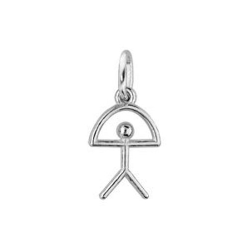 Pendentif Argent Massif Rhodié "Indalo" Petit Modèle