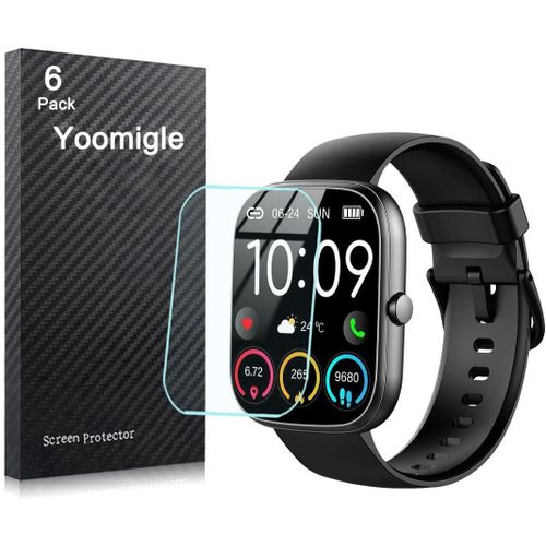 6 Pièces Protection Écran Compatible Avec Dyurwa T60 1,91"" Smartwatch Protecteur D'écran Résistant Aux Rayures Sans Bulles Doux Tpu Film Compatible Avec Matast T60 1,91 Pouces Montre