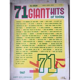 71 Giant Hits Of Today, Partitions Pour Clavier