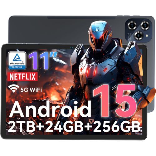 Tablette Tactile TABWEE W90 11" FHD, 1920*1200, RAM 24Go ROM 256Go-SD 2To, Caméras Al 8MP + 16MP, Android 15, 8000 mAh, WiFi 6