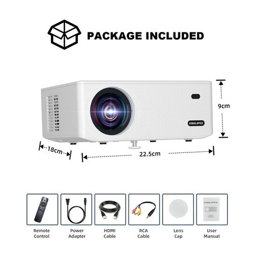 Projecteur HD 1080P | 200" Écran Portable | WiFi/Bluetooth
