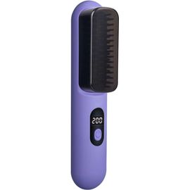 Brosse À Lisser Portable,Lisseur À Peigne Chaud-Peigne Coiffant Portable À 3 Vitesses,Les Brosses À Air Chaud Emprisonnent L'Humidité Pour Un Chauffage Rapide