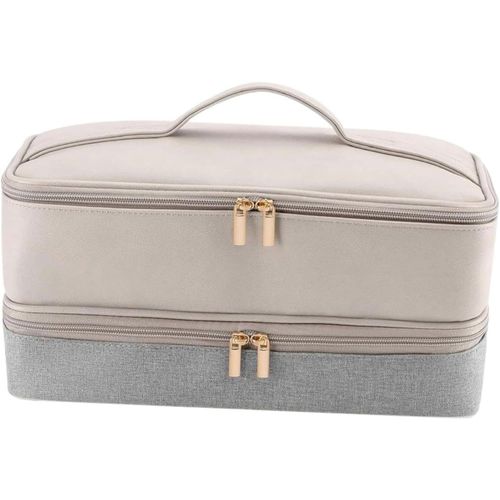 Mallette De Transport De Voyage Pour Sèche-Cheveux,Sac De Rangement D'Accessoires Pour Cheveux Double Couche Pour Fer À Friser