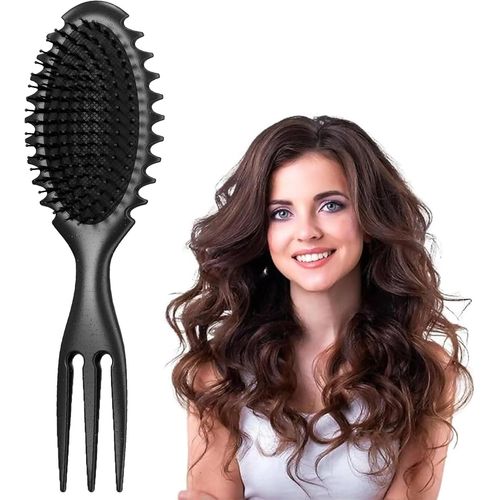Brosse Cheveux Bouclés,Curl Defining Brush,Brosse Demelante Cheveux En Douceur,Peigne Brosse Coiffante Brushing,Ne Tire Pas Brosse À Cheveux,Brosse Boucle Pour Les Femmes Et Les Hommes