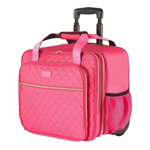 Sacoche pour Ordinateur Portable-VEVOR-17,3 pouces-Mallette à Roulettes PC-avec 2 Roues Fixes-pour Femmes Hommes-Rouge