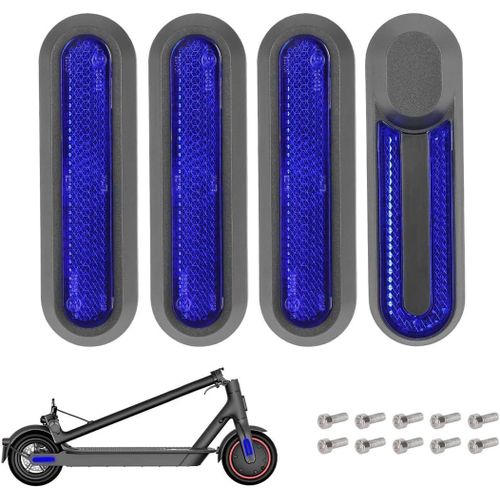 4 Pièces Trottinette Roue Couverture Réflecteur Bande,Caches Vis En Plastique Roue Pour Trottinette,Trottinette Enjoliveurs En Plastique Avec Réflecteurs Pour Xiaomi M365 /Pro/Pro 2 /1s
