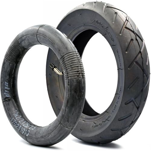 - 10 Roues De Pneu De Scooter Électrique 2,125 Cm,Pneu Extérieur Et Chambre À Air De 25,4 Cm,Double Épaisseur,Pneumatique Gonflable,Avant Et Arrière,Pneus En Caoutchouc De Rechange,