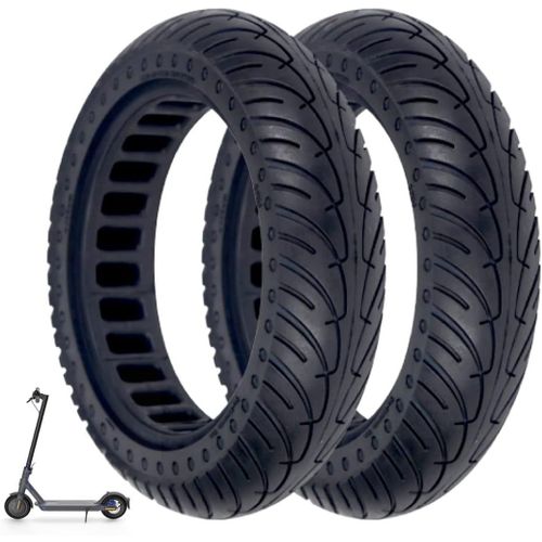 Pneus Plein Trottinette Électrique Xiaomi M365,M365 Pro,1s,Pro2,Essential,3 | 30% Plus Confortable | Pneu Solide Increvable 8,5 Pouces Trottinette Électrique Roue Avant Arrière(2 Pneus Confort+)