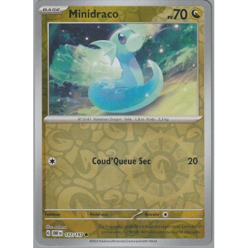 Carte Pokémon - Minidraco - 157/197 - Reverse - Ev3 Flammes Obsidiennes
