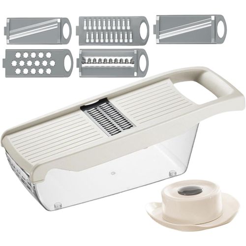 Trancheuse Alimentaire Avec Support À Main,Trancheuse De Pommes De Terre Mandoline-Gadgets De Cuisine Pour Broyeur De Fromage,Trancheuse Réglable De Pomme De Terre De Tomate De Hachoir De